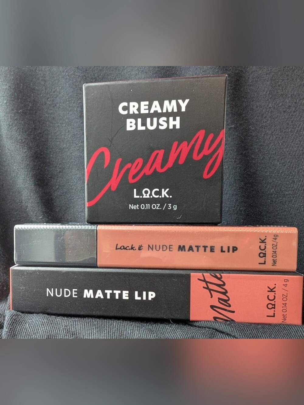 ❤️ K-Beauty Set from L.O.C.K. it Creamy Blush/Nude Matte Lip in TWO Colors! Lock
